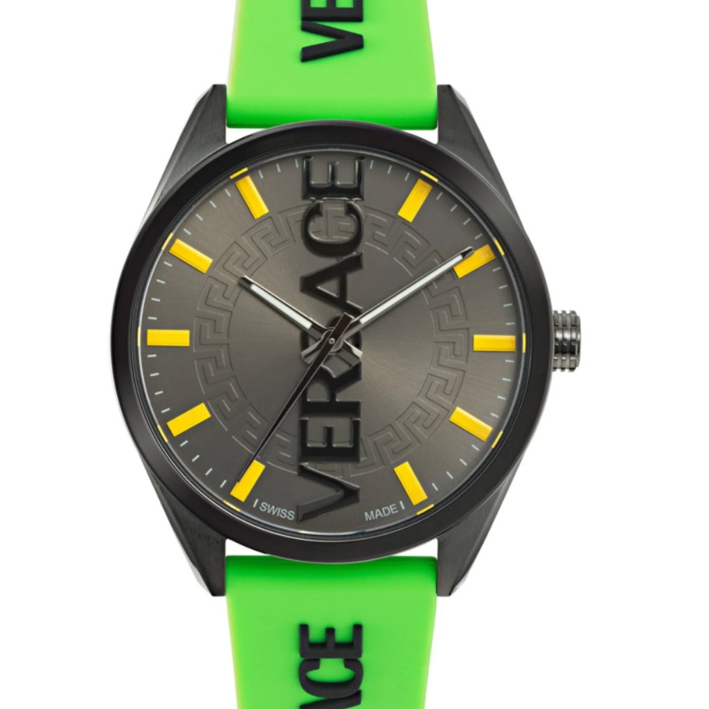 Versace 42mm Lime Green Strap Mens Watch Versace 42mm Lime Green Strap Mens Watch
